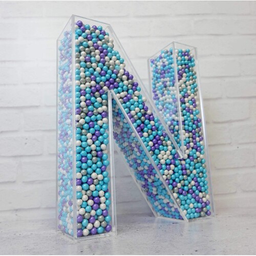 亚克力3D空心字母造型可填充支架活动美陈道具派对装饰展示牌摆件
