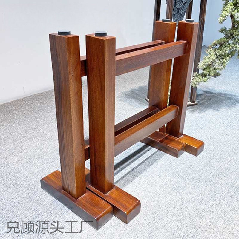 实木桌腿方形实木大板支架岩板茶桌餐桌书桌腿桌架工字美式加厚
