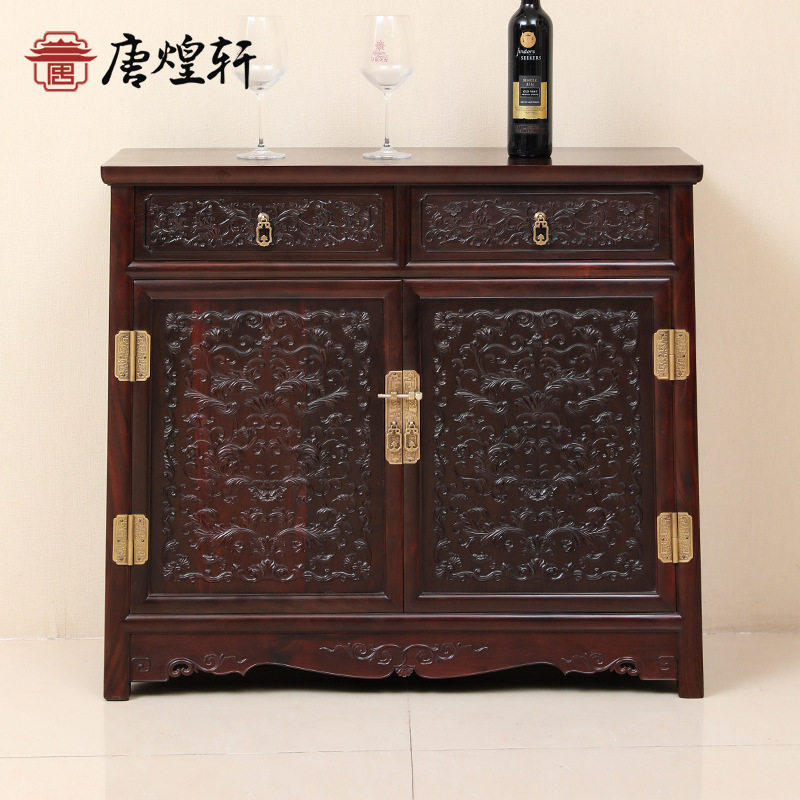 红木餐边柜酸枝木茶水柜餐厅中式实木酒柜客厅玄关储物柜高端橱柜