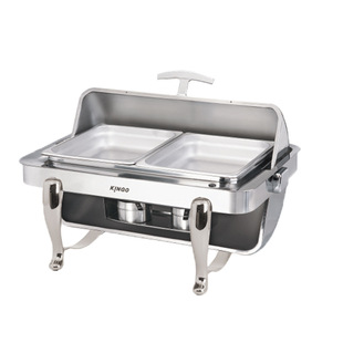 B6801自助餐炉不锈钢可电加热酒店保温炉商用早餐炉翻盖布菲炉