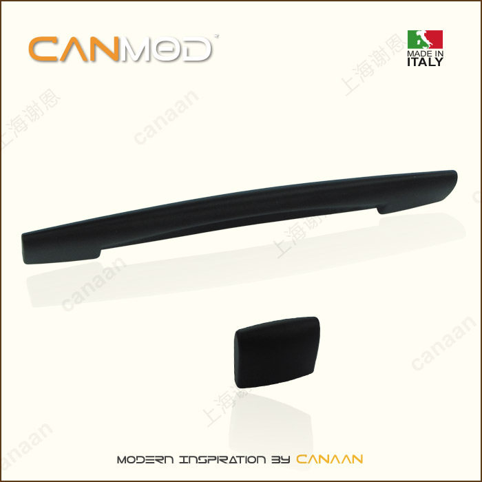 Canmod迦南原装意大利进口哑黑色现代简约抽屉柜门拉手15189型号