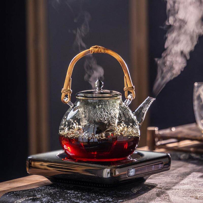 小坐S2小薄炉电陶炉煮茶炉小型迷你银壶玻璃壶烧水围炉煮茶器家用