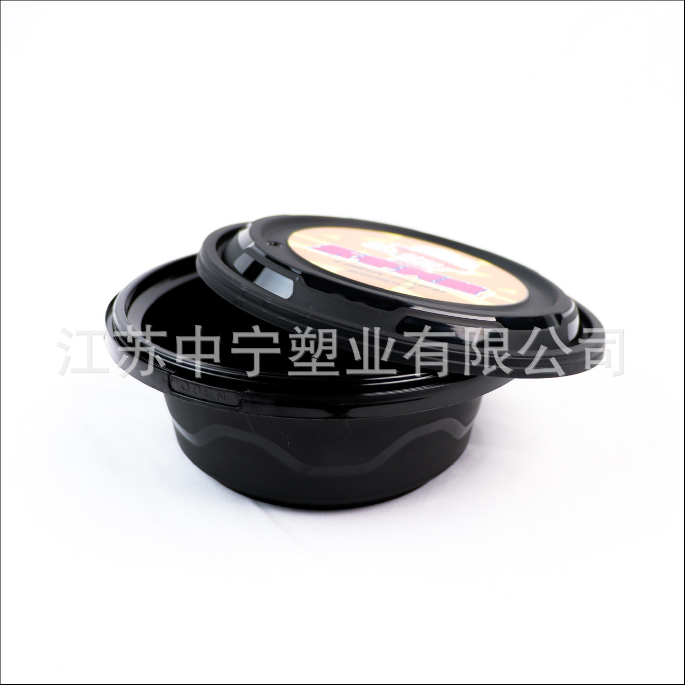 防盗扣塑料PP餐盒 黑色高级商务餐盒 650ML3000ML2000ML1500ML450