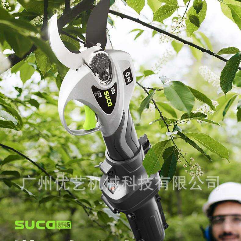 舒畅电动修枝剪果树专用修剪机高枝修剪园林锂电剪子充电式电剪刀