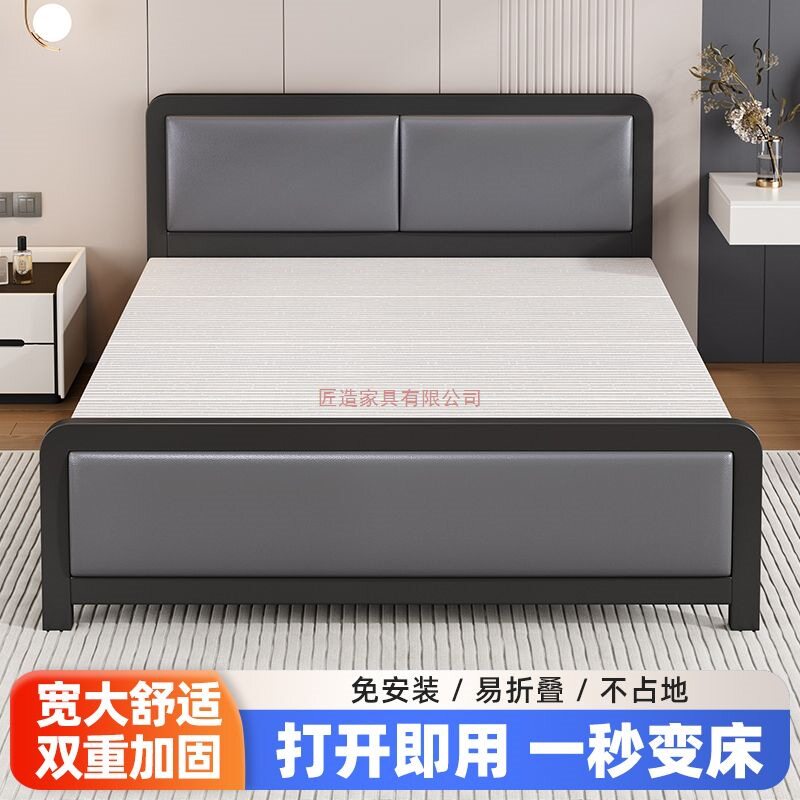 折叠床双人床家用单人午休午睡铁床简易加固高档成人出租屋硬板床