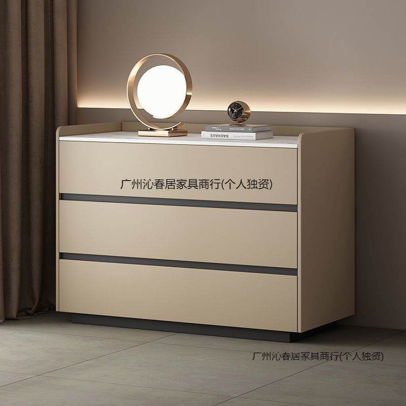 2026环保加宽床边柜斗柜简约网红轻奢极简皮艺现代卧室床头柜意式