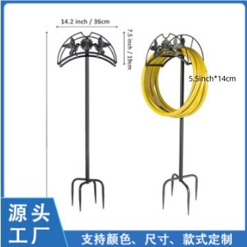 铁艺可拆卸水管支架户外软管挂架花园水管收纳支架立式软管储存架