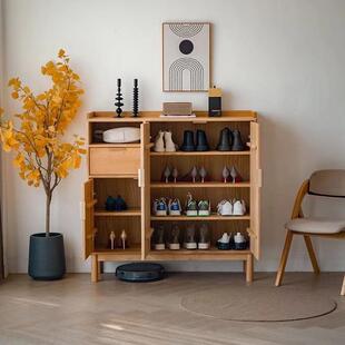 北欧书架实木落地矮书柜客厅小户型置物架日式组合收纳展示杂志架