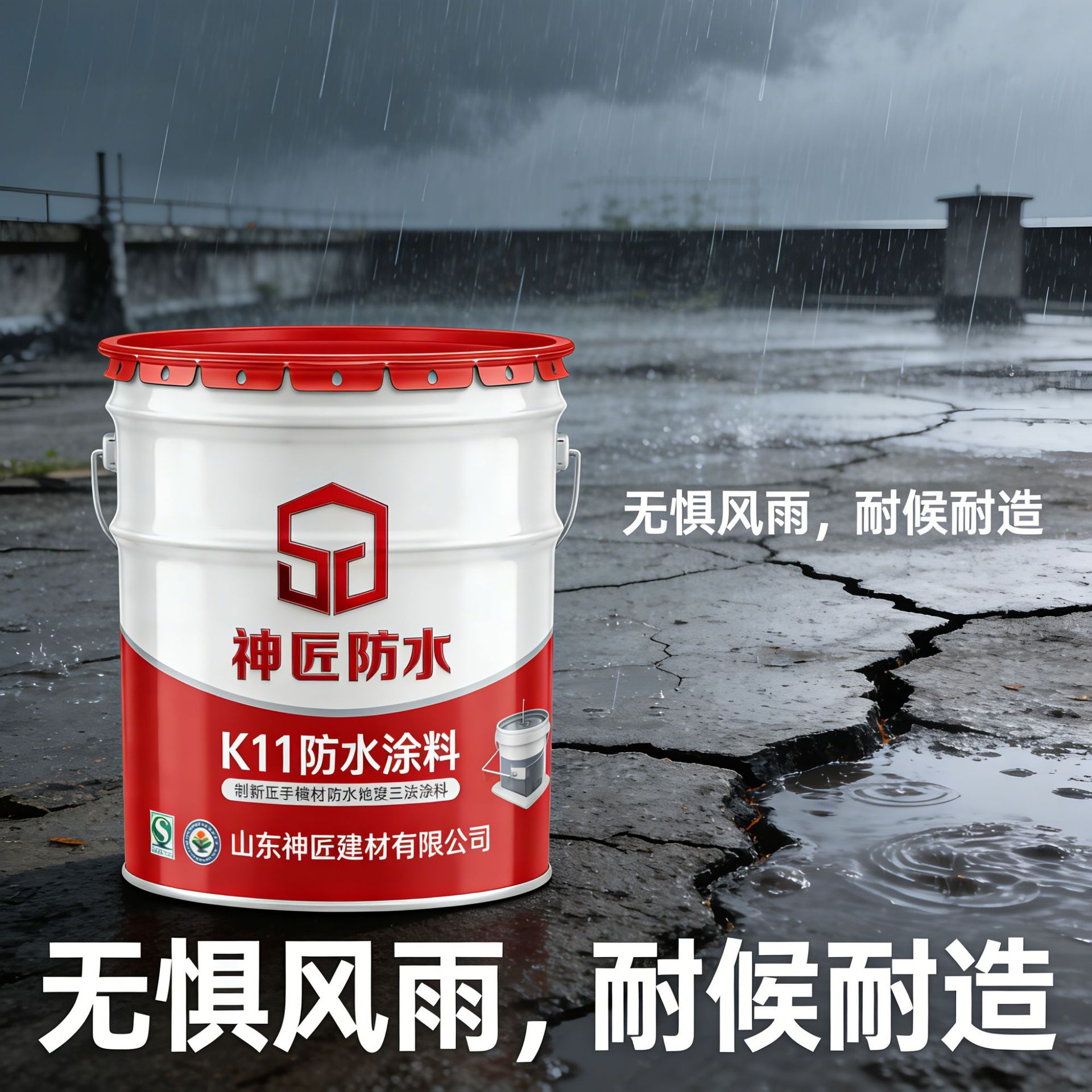 内墙卫生间防水浆料水池鱼池水性蓝色刚性室内k11通用型防 水涂料