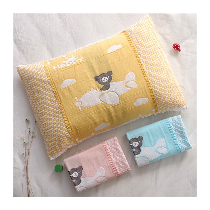 极速儿童枕巾一条装带扣纯棉枕套可固定宝宝卡O通枕头巾幼儿园枕