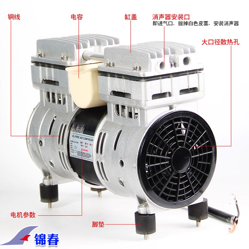 极速适用丝c网晒版机真空泵无油空压网版印刷曝光机空气压缩小型