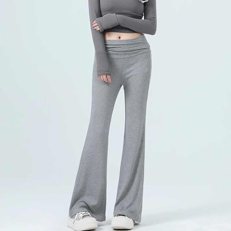 极速孕妇裤春h秋薄款喇叭裤小个子产后可穿垂坠感托腹打底裤春季