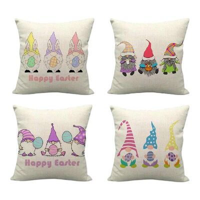 极速4PC Gnome Rabbit Goblin Eggs PrintinKg Linen Easter Pill