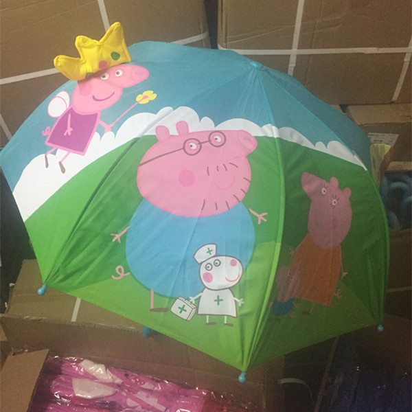 新品儿童雨伞宝宝幼儿o园小伞男女孩卡通雨伞小猪雨伞恐龙雨伞印