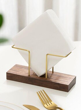 极速Solid Wood Tissue Holder Home Napkin Container Napk.in T