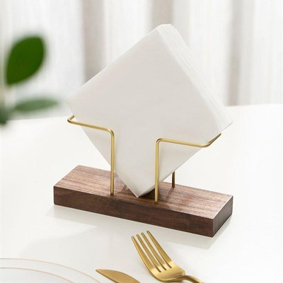 极速Solid Wood Tissue Holder Home Napkin Container Napk.in T