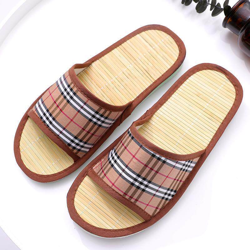 极速竹底凉拖h鞋女款夏天居用情侣拖鞋男式厚底防臭编织竹席拖鞋