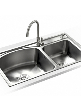 极速65x3e8 68x39 73x39厨房双槽双盆304不锈钢槽洗碗盆大双盆家