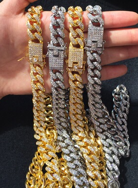 极速Goldedn Link Chain Necklace Men Hip hop Necklace Jewelry