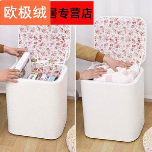 极速可收纳试衣间j整理化妆台床尾美式收纳凳子储物凳高50方凳坐