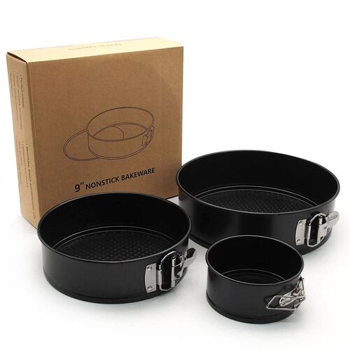 极速Set Of 3 Non Stick Spring Form Round Cake Baking YBake T