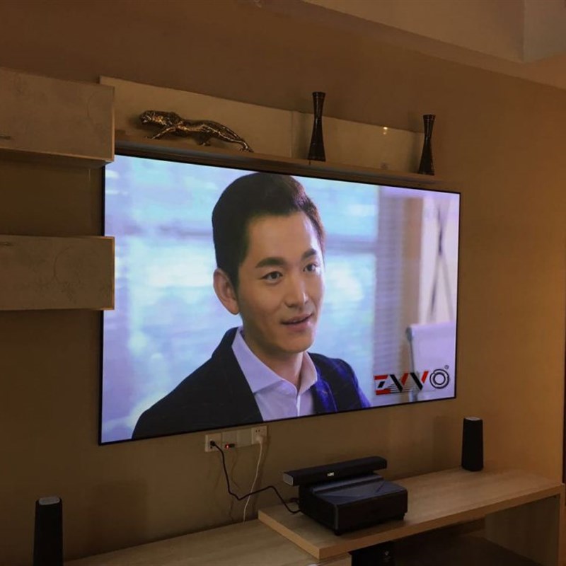 极速ZVVO 100 120s寸4K高清投影幕布画框幕布软幕投影机金属画框