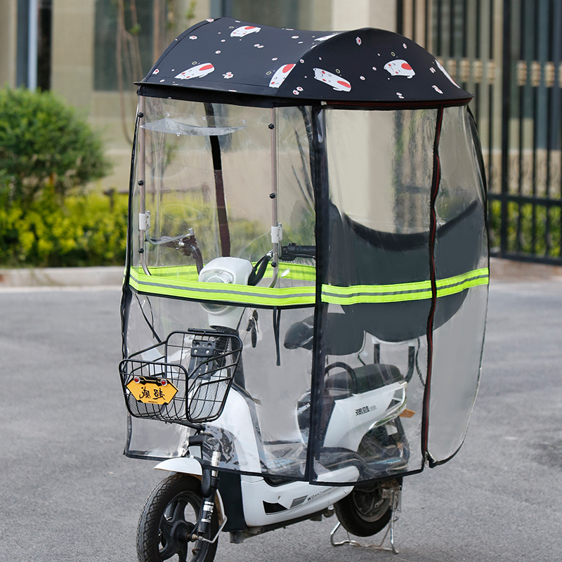 极速电动车新款挡雨棚篷蓬全封z闭挡风罩安全可拆卸小型电瓶车遮