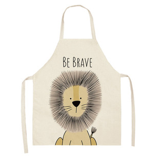 Animal Print Aprons 极速Kiatchen Lion Apron for Elk Cooking