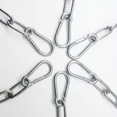 极速单独单根304不锈钢链w条钢瓶气瓶固定实验室钢瓶防倾倒 包邮