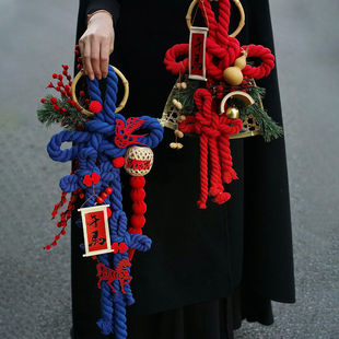 新年装饰马年挂件万字结门挂成品中国结挂饰氛围布置春节新年礼物