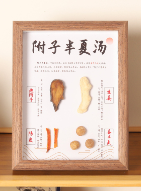 附子半夏汤中药标本diy中草药