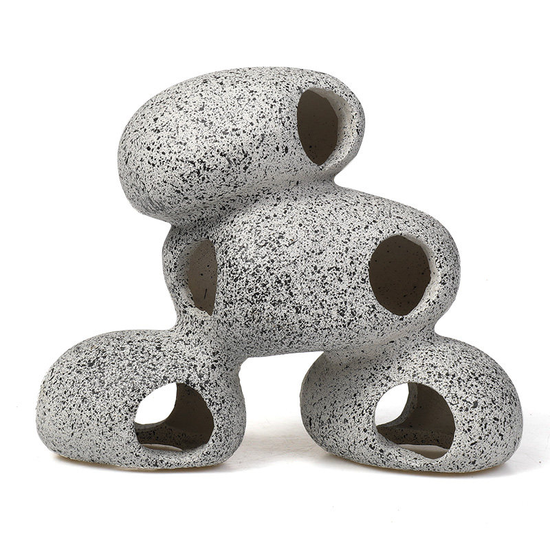 新品鱼虾屋繁殖罐慈鲷石头短鲷躲避屋仿真陶罐鱼缸造X景三湖水族