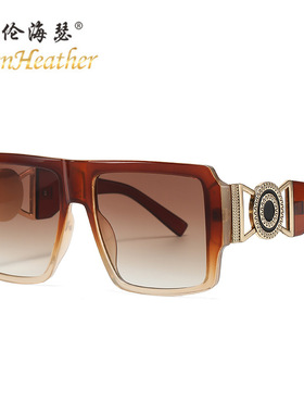 极速New Fashion Square Metal Ring Leg Large Frame Sunsh.ade