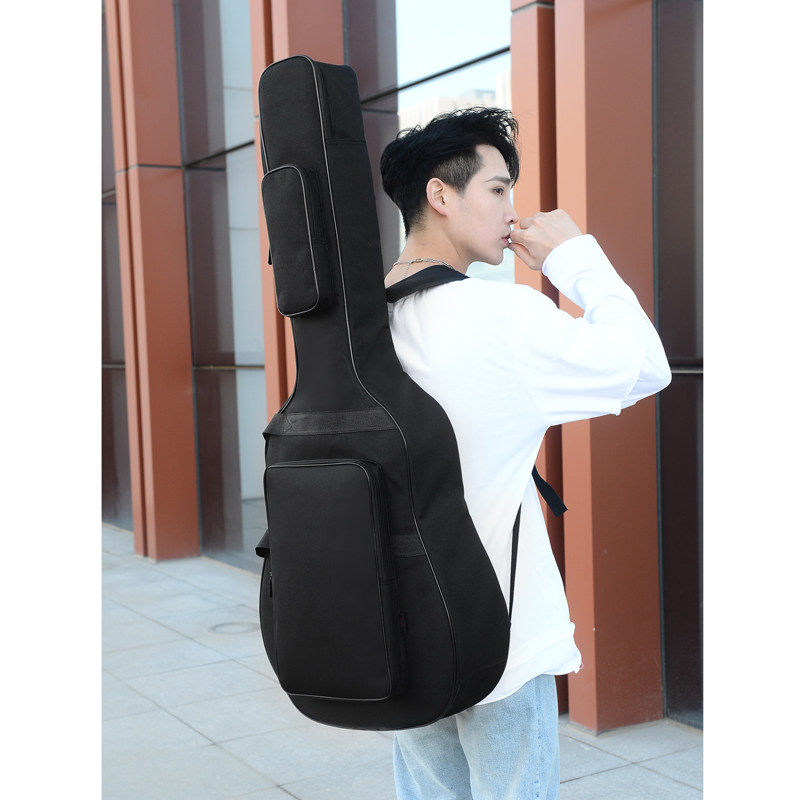 极速亚麻混纺加厚加大防水42寸43寸木吉他包  Q民谣吉他袋手提双