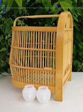极速竹鸡a笼鸟笼配件鸟笼竹笼小鸟笼子鸟笼子大号全套小号竹制鸟