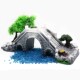 新品 饰s品摆件拱形桥工艺品鱼缸假山亭子石桥造 鱼缸水族箱造景装