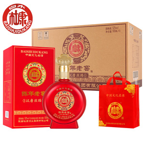 白水杜康陈年老窖52度白酒500ml*6瓶礼盒装