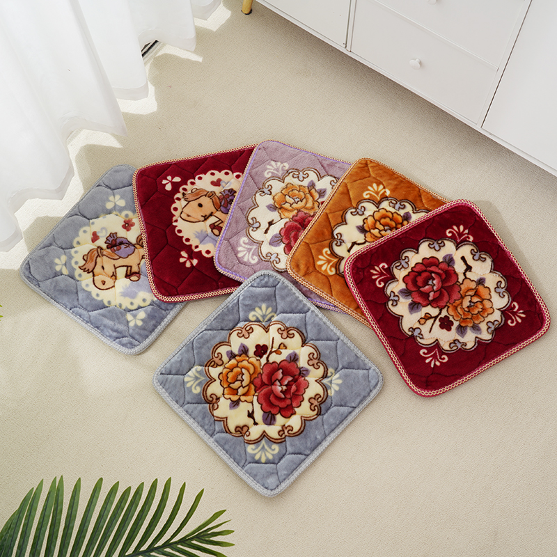 毛绒垫家用加厚沙发垫椅子垫秋冬季椅子餐桌凳子垫汽车坐垫垫防滑