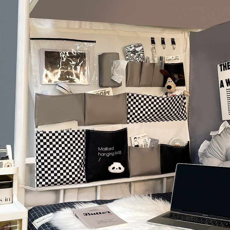 宿舍床头挂袋悬挂式床帘收纳袋床边墙上床上置物架寝室好物,收纳整理,收纳挂袋,淘宝优惠券,粉丝福利购,淘宝优惠卷