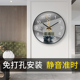 电波自动对钟表挂钟客厅带日历家用时尚 简约表挂墙静音石英时钟