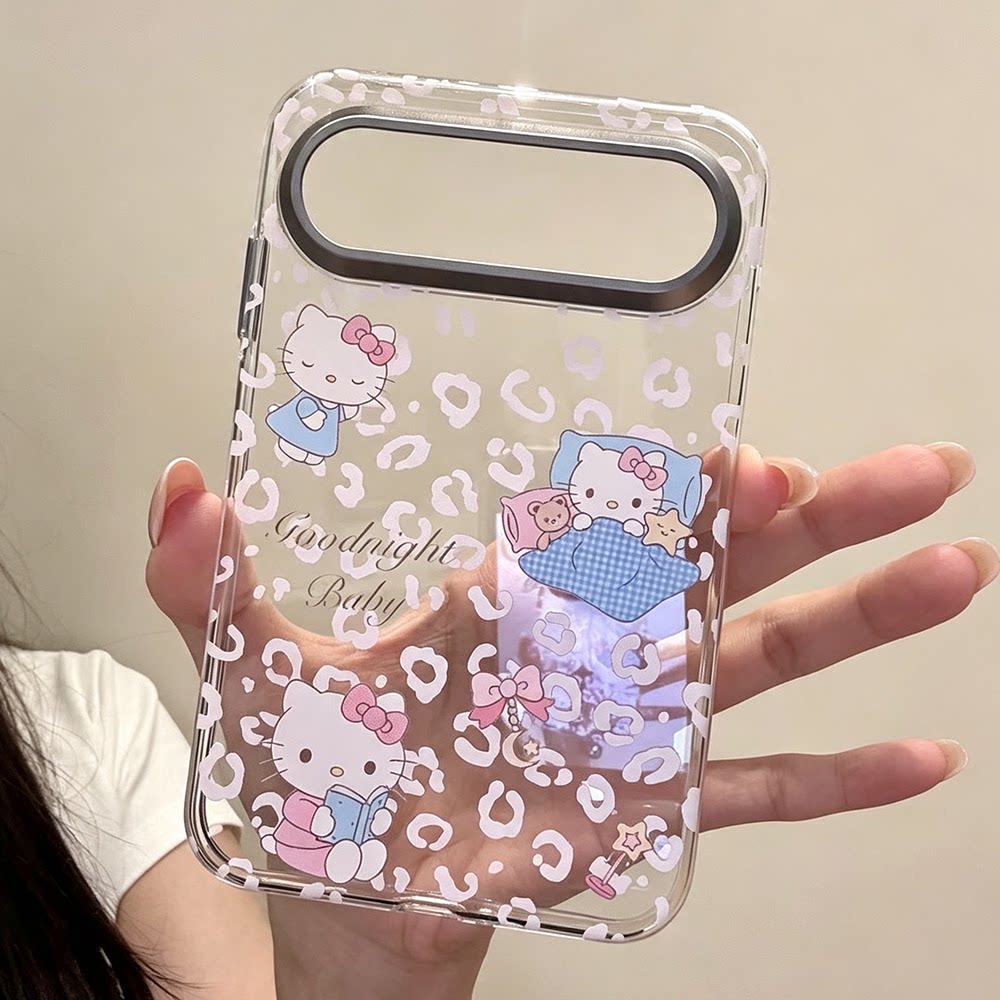 适用于华为Pura X View手机壳趣味创意可爱甜美豹纹看书kt猫咪蝴蝶结新款防摔保护pura X view透明手机套