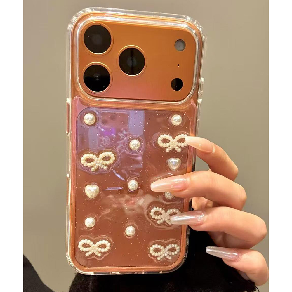 ins风高级小众透明滴胶猫咪蝴蝶结适用iPhone17promax手机壳15新款17pro13创意全包防摔16pro超好看17保护套