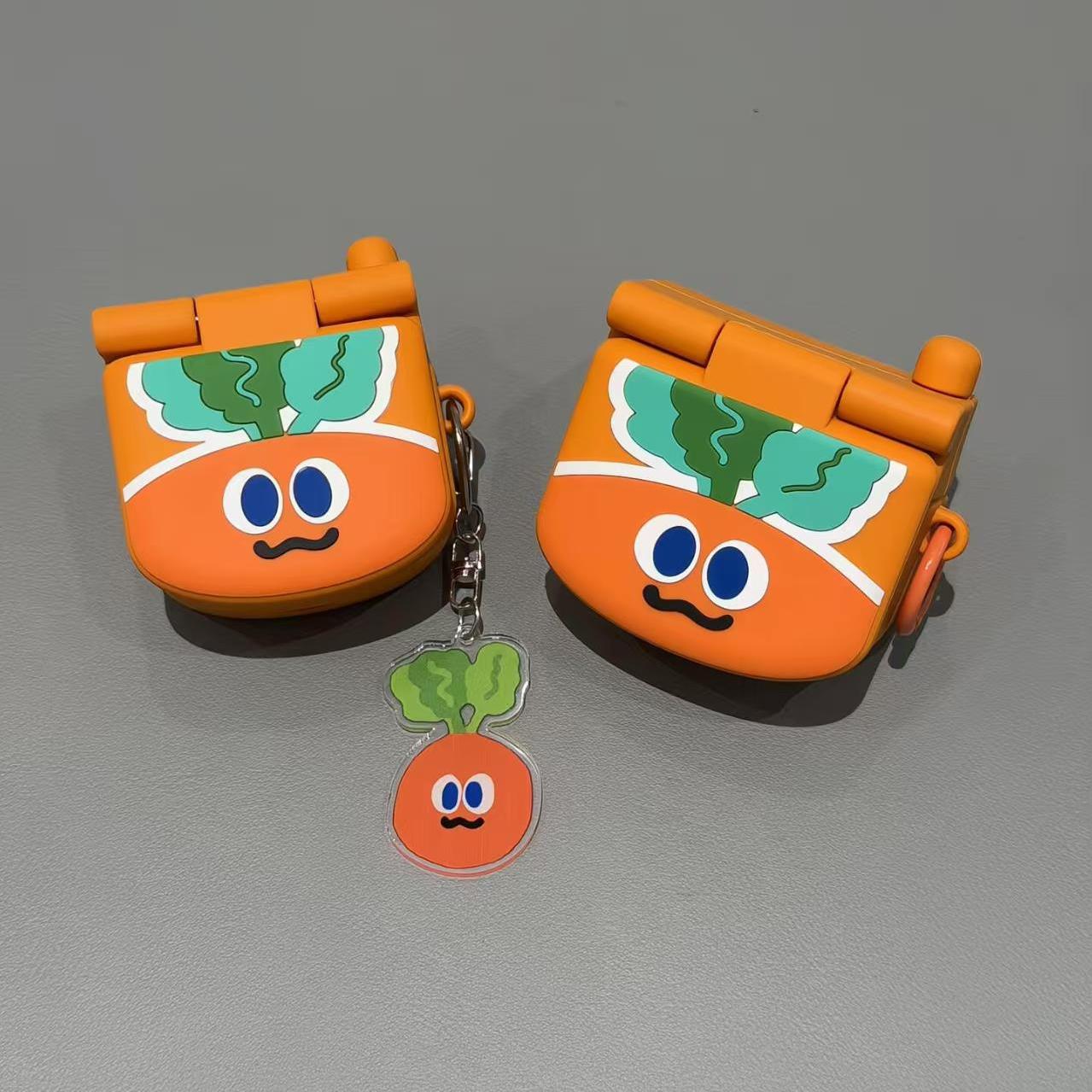 魔魔胡胡可爱胡萝卜手机适用苹果AirPods4代无线蓝牙耳机套AirPodspro3代创意AirPods1/2硅胶AirPodspro2防摔