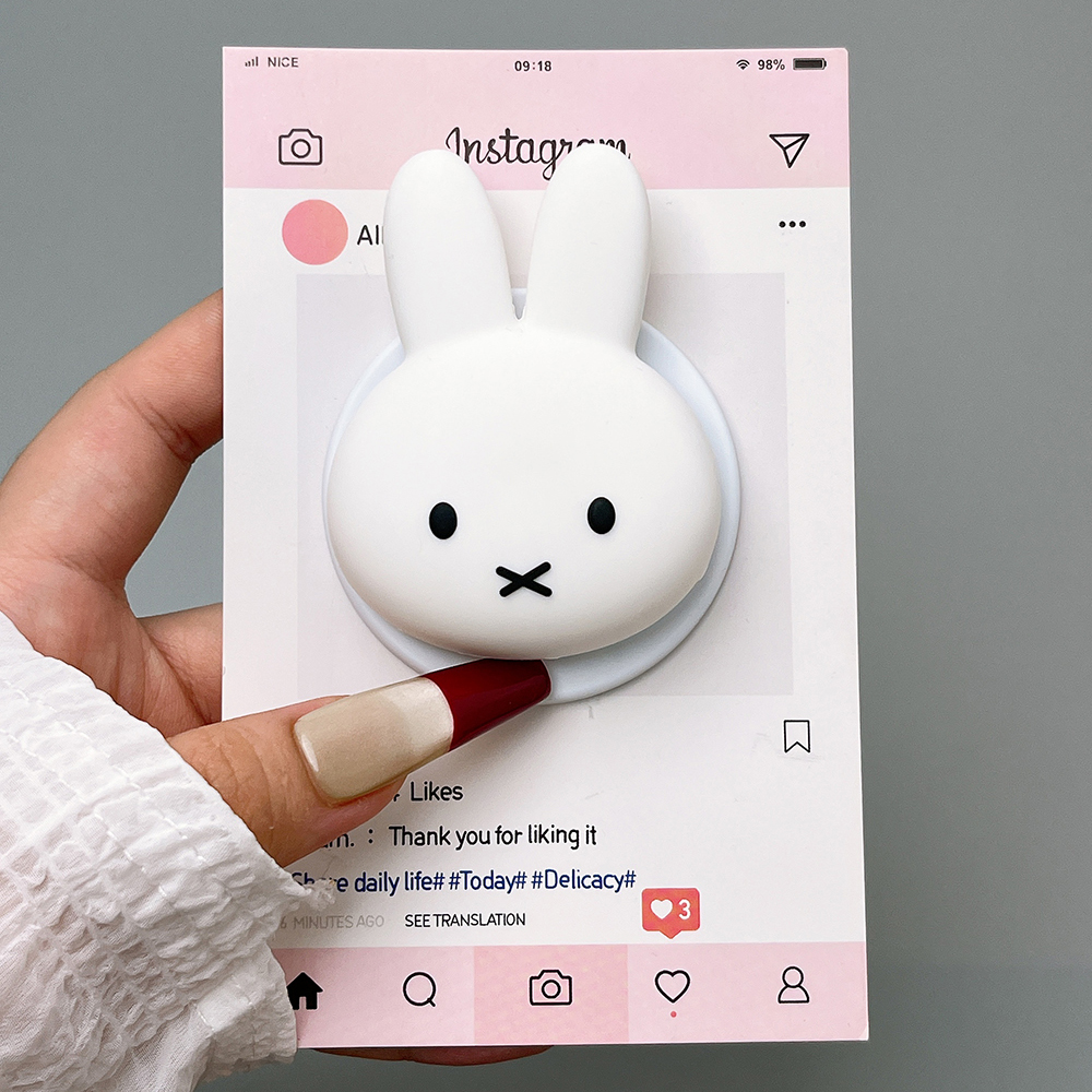 可爱卡通立体米菲兔磁吸支架适用MagSafe手机强力吸附桌面懒人