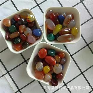 饰鹅卵石雨花石 玛瑙石彩色石子鱼缸花盆饰品抛光精品多肉铺面装