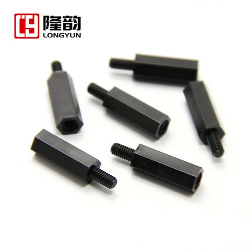 M2.5 M2单头六角隔离柱黑色塑料尼龙柱螺丝*x5x7x8x11x13x15x20mm
