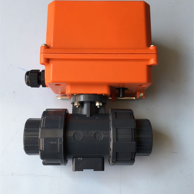 电动PVC球阀Q911F-16S电r动塑料UPVC球阀DN15 20 25 32 40 50-100