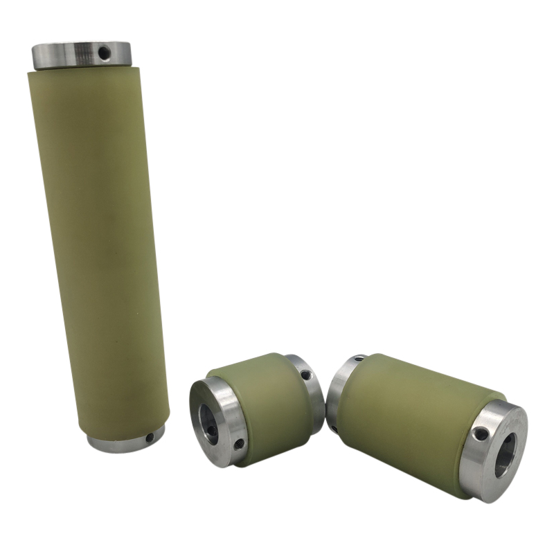 聚氨酯包胶滚筒主动轮从动轮双y轴承耐磨耐高温滚轮裁线轮动力滚