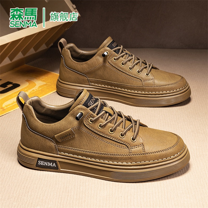 森马马丁靴男春季新款潮流时尚低帮休闲板鞋百搭软底舒适系带潮鞋