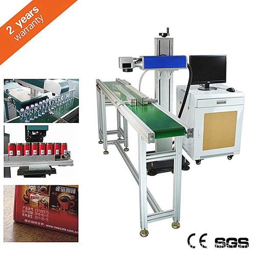 飞行激光打标机/20W光纤激光打标机/全自动在线批量流水线喷码机